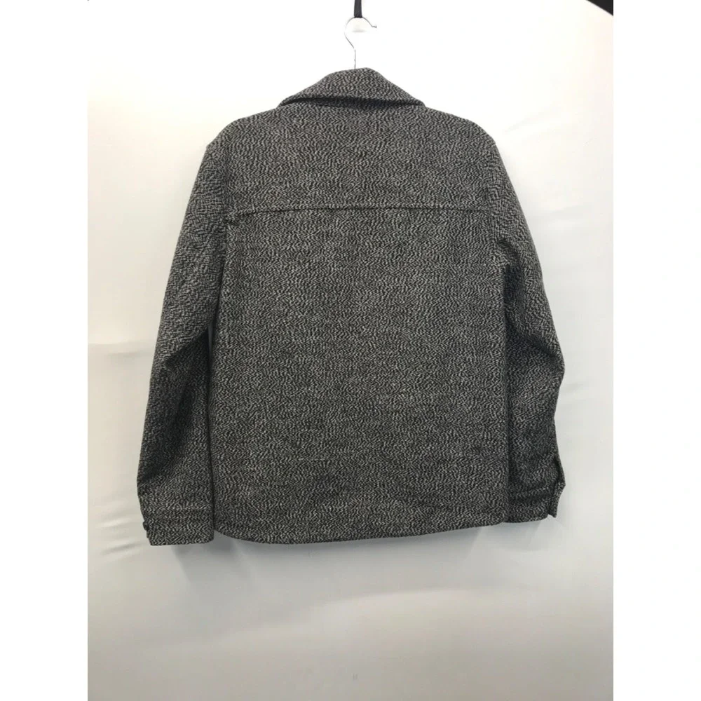 Lucky Brand Grindle Four Pocket Jacket Mens M Gray Black Utility‎ Wool Blend-NEW